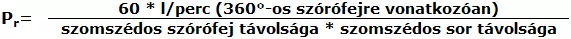 Öntözőrendszer csapadékkijuttatási ráta - csapadékkijuttatási ráta kiszámítása képlet 1