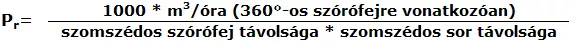 Öntözőrendszer csapadékkijuttatási ráta - csapadékkijuttatási ráta kiszámítása képlet 2