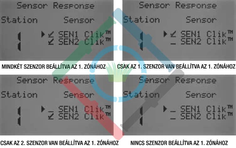 Hunter I-Core vezérlő - az érzékelő működésének beállítása 1