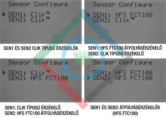 Hunter I-Core vezérlő - érzékelő típus beállítása 1