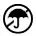 Hunter NODE elemes vezérlő - áthúzott esernyő ikon
