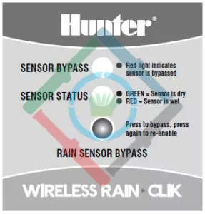 Hunter WR-Clik esőérzékelő - vevőegység előlap