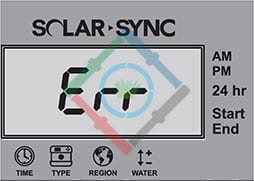 Hunter Solar Sync ET érzékelő - modul hibaüzenet