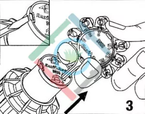 Rain Bird 3500 rotoros szórófej - a fúvóka beszerelése 3