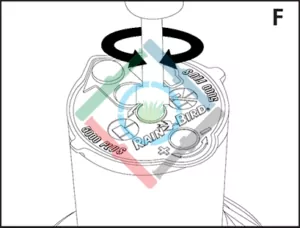Rain Bird 5000 rotoros szórófej - a vízsugár elzárása