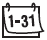 Hunter Eco Logic vezérlő - naptár (1-31) ikon